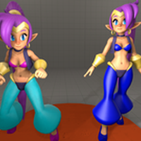 Shantae Paintable Texture for Material Override.
