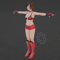 Reiko Hinomoto animation ready for Blender Created by: @its_gergless