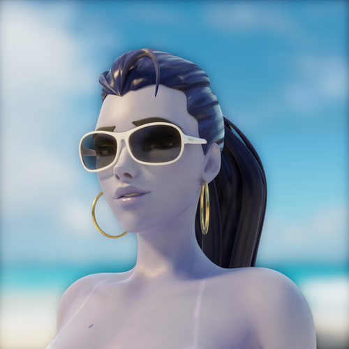 Smutbase Beach Babe Widowmaker Overwatch Blender 2 8