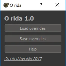 O rida - Materials override helper script