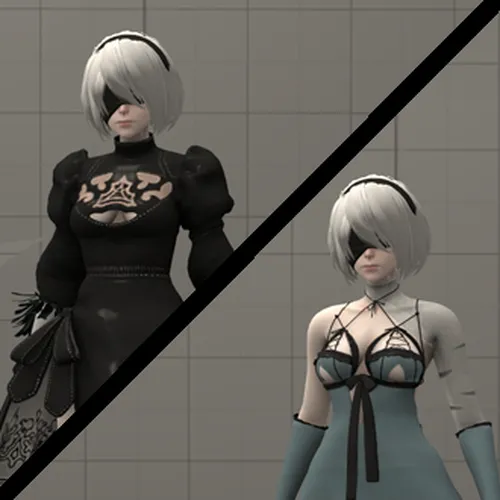 SFMLab • YoRHa 2B V2 (with Kainé's outfit and Vicious Contract sword) - Nier:  Automata