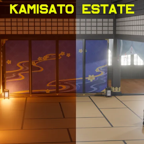 Thumbnail image for kamisato estate day and night