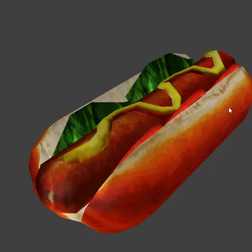 Thumbnail image for Low poly hotdog.
