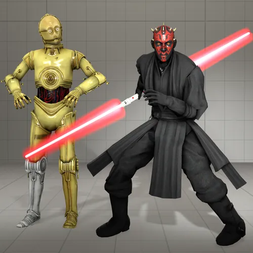 Thumbnail image for Star Wars - Dart Maul, C3PO and lightsabers