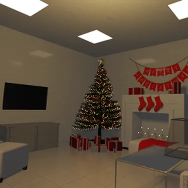 Modern Christmas Living Room