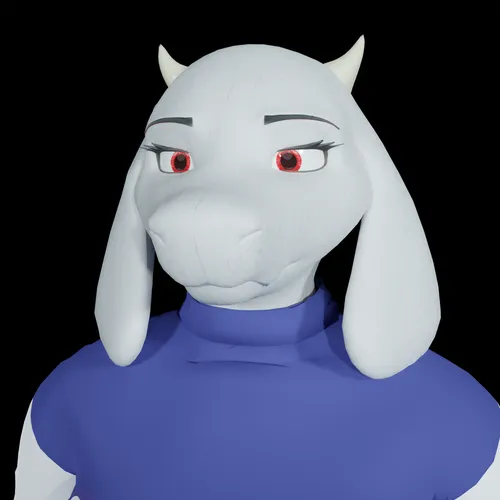 Thumbnail image for Toriel rigged with clothes