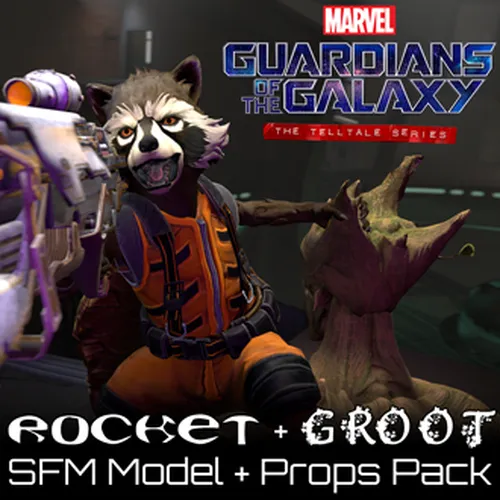 Thumbnail image for Guardians of the Galaxy - Rocket & Groot (Models & Props Pack)