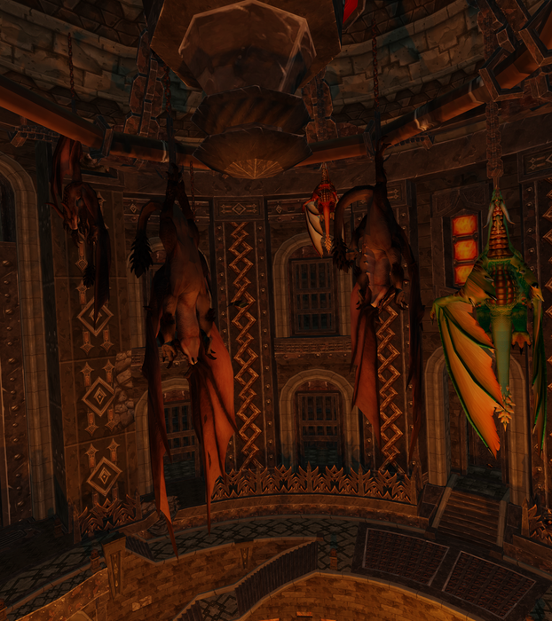 Hanging dragons trophies (Warcraft dragonflight)