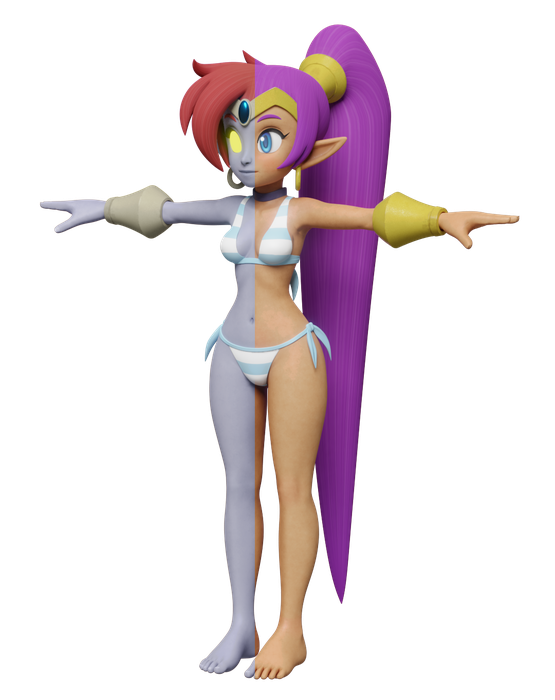 Shantae/Nega Shantae (v1.02) Blender 2.91.2 [Rafa Knight]