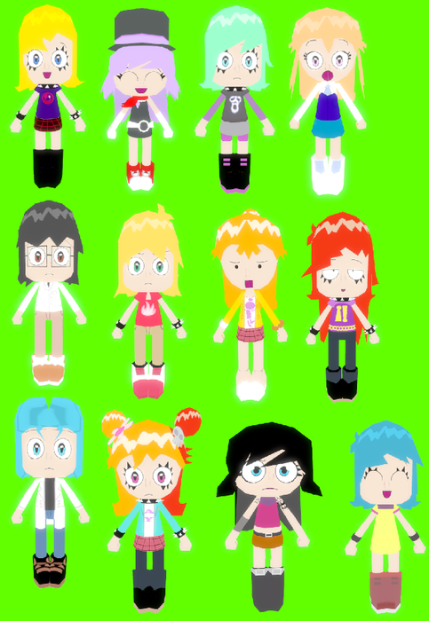 Hi Hi Puffy AmiYumi: Character Expressions Pack for Material Override 2
