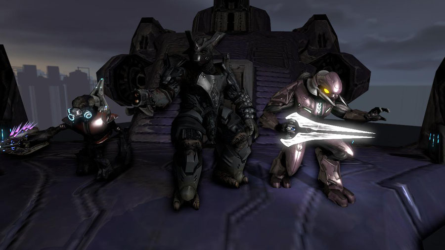 Halo 3 Grunt, Brute, and Elite