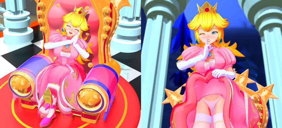 Princess Peach REMAKE - Anime version (Yoshi Included)