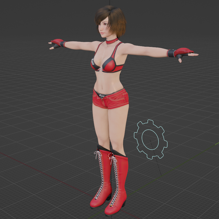 Reiko Hinomoto animation ready for Blender Created by: @its_gergless