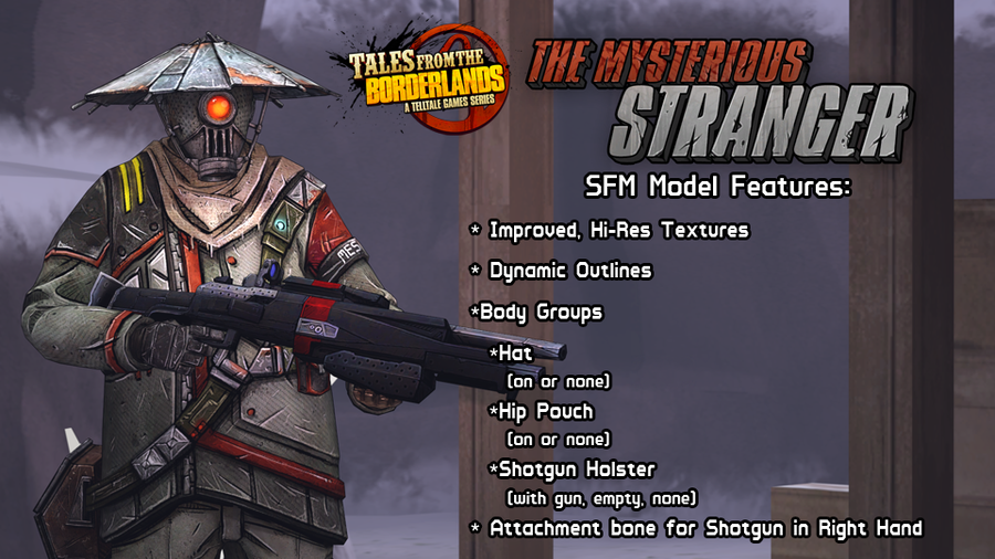 Tales from the Borderlands: The Sranger (Model + Props Pack)