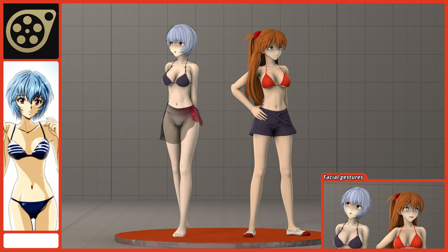 [NSFW] Rei and Asuka Bikini