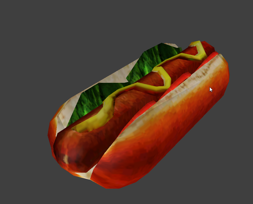 Low poly hotdog.